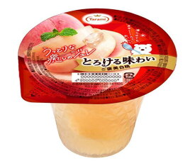 たらみ とろける味わい ご褒美白桃 200g×24(6×4)個入×(2ケース)｜ 送料無料 ゼリー もも 桃 フルーツ お菓子 おやつ