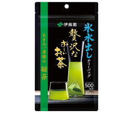 伊藤園 氷水出しティーバッグ贅沢なお～いお茶 あまみ一番摘み緑茶 10袋入×6袋入×(2ケース)｜ 送料無料 緑茶 ティーバッグ お茶 水出し