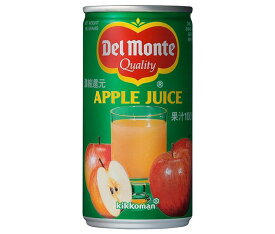 デルモンテ アップルジュース 190g缶×30本入×(2ケース)｜ 送料無料 りんごジュース リンゴジュース リンゴ りんご 100%ジュース