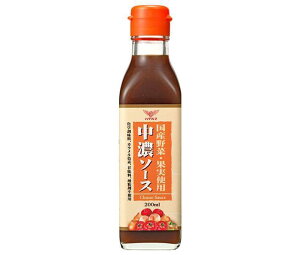 ハグルマ JAS特級 国産野菜・果実使用 中濃ソース 200ml瓶×12本入| 送料無料 国産 野菜 中濃 ソース 調味料