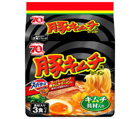 エースコック 豚キムチ味ラーメン 3食パック×9個入｜ 送料無料 ラーメン 袋麺 インスタント麺 即席 豚 キムチ