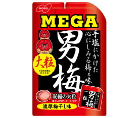 ノーベル製菓 MEGA男梅粒 30g×6個入｜ 送料無料 うめ タブレット 粒 濃厚梅干し味
