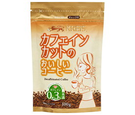 KREIS クライス カフェインカットのおいしいコーヒー(ジッパーパック) 100g袋×6袋入×(2ケース)｜ 送料無料 嗜好品 インスタント 珈琲 粉 HOT ICE