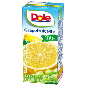 雪印メグミルク Dole(ドール) グレープフルーツミックス100% 200ml紙パック×18本入×(2ケース)| 送料無料 グレープフルーツ 果汁100% ジュース