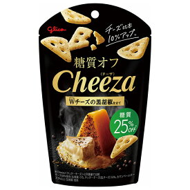 江崎グリコ 糖質オフ チーザ ダブルチーズの黒胡椒仕立て 36g×10袋入｜ 送料無料 お菓子 スナック菓子 胡椒
