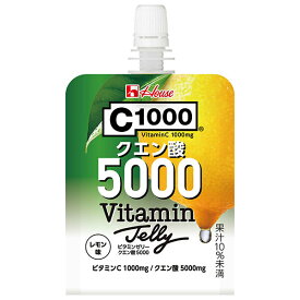 ハウスウェルネス C1000 ビタミンゼリー クエン酸5000 180gパウチ×24本入×(2ケース)｜ 送料無料 c1000 ビタミン レモン ゼリー パウチ
