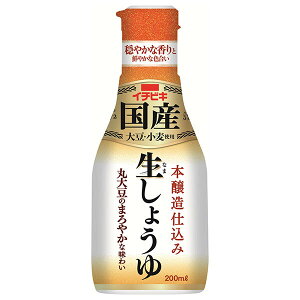 イチビキ 卓上生しょうゆ 国産生しょうゆ 200mlペットボトル×8本入×(2ケース)| 送料無料 調味料 PET 密封ボトル 生醤油 卓上