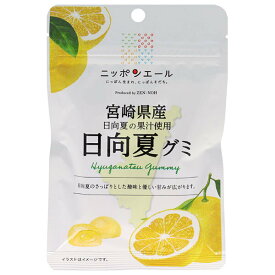 JA全農 ニッポンエール 宮崎県産日向夏 グミ 40g×10袋入｜ 送料無料 お菓子 グミ 国産 日本産 全農