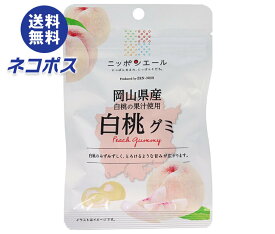 ネコポス JA全農 ニッポンエール 岡山県産白桃 グミ 40g×10袋入｜ 全国送料無料 お菓子 グミ 国産 日本産 全農