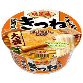 明星食品 明星庵 きつねうどん 大盛 105g×12個入｜ 送料無料 インスタント食品 即席麺 カップめん うどん 大盛り
