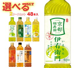 サントリー 伊右衛門【手売り用】 選べる2ケースセット 600mlペットボトル×48(24×2)本入｜ 送料無料 よりどり 選り取り ギフト ジャスミン茶 ほうじ茶 伊右衛門 緑茶 PET