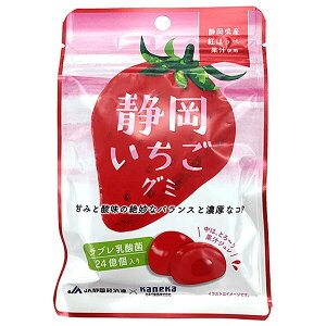 カネカ食品 静岡いちごグミ ラブレ乳酸菌入 40g×10袋入| 送料無料 お菓子 グミ 果汁 ジュレ ラブレ乳酸菌 ラブレ 乳酸菌 チャック付き 腸内環境 苺 いちご