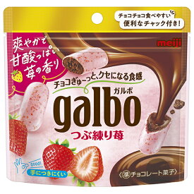 明治 ガルボ つぶ練り苺 58gパウチ×8袋入｜ 送料無料 お菓子 チョコ galbo ガルボ イチゴ