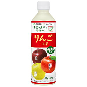 伊藤園 ニッポンエール 長野県産りんご三兄弟 400gペットボトル×24本入×(2ケース)| 送料無料 リンゴジュース 清涼飲料水 りんご