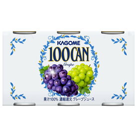 カゴメ 100CAN グレープジュース 160g缶×30本入×(2ケース)｜ 送料無料 果実飲料 グレープ 缶 ぶどう