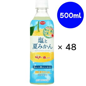 POM 塩と夏みかん PET 490ml×24本×(2ケース) えひめ飲料