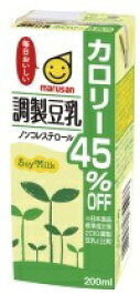 【送料無料】マルサン 調整豆乳 カロリー45％オフ 200ml 1ケース24本