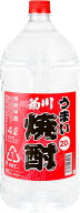あす楽 菊川酒造 うまい焼酎 20度 4L 1ケース4本セット 甲類焼酎 4000ml 焼酎 送料無料 ペットボトル PET…