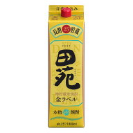 あす楽 田苑酒造 金ラベル 25度 1.8Lパック 1ケース6本セット 本格樽熟成麦焼酎 1800ml でんえん 田苑 麦…