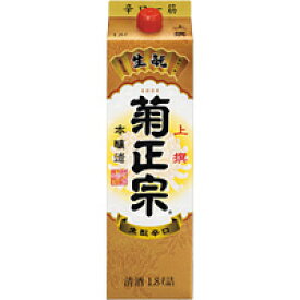 菊正宗酒造 菊正宗 上撰 サケパック 本醸造 1.8Lパック 1ケース6本セット 日本酒 1800ml 送料無料 紙パック 日本酒セット 男性 男 清酒 お酒 酒 家飲み 宅飲み 女性 女 おすすめ 日本酒パック ギフト プレゼント 贈り物 お祝い 誕生日 内祝い お返し