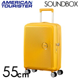 『ポイント5倍』サムソナイト アメリカンツーリスター サウンドボックス 55cm ゴールデンイエロー American Tourister Sound Box Spinner 35L～41L EXP【送料無料】※北海道・沖縄・離島を除く