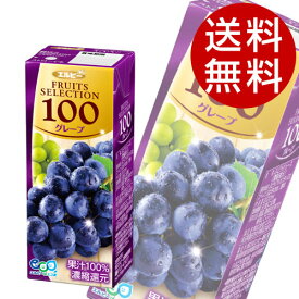 フルーツセレクション グレープ100％ 200ml 48本 エルビー ぶどうジュース【送料無料】※北海道・沖縄・離島を除く