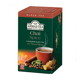 [送料無料]AHMAD TEA アーマッドティー ティーバッグ チャイスパイス 紅茶 おうちカフェ×6箱（120袋） 茶葉 【3～4営業日以内に出荷】