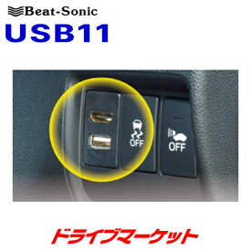 【春のド-ン!と全品超トク祭】USB11 ビートソニック USB/HDMI延長ケーブル (type-A) ホンダ車用 スペアスイッチホール用 Beat-Sonic