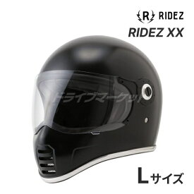 【春のド-ン!と全品超トク祭】RIDEZ XX マットブラック Lサイズ(59-60cm未満) フルフェイスヘルメット バイク用ヘルメット ライズ