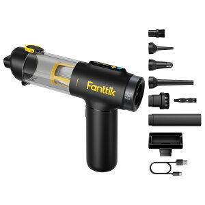 Fanttik Slim V10 Mix �R�[�h���X�ԗp�|���@ 16kPa�̋��͋z���Ŏԓ���O�ꐴ�| �J���[�X�}�[�gLED�ő���ȒP 4in1 �n���f�B�G�A�_�X�^�[ �I�t�B�X �f�X�N �ԓ��̍ו��ɍœK