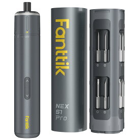 【ポイントアップ8倍】Fanttik S1 Pro 電動ドライバー ドライバーセット ビット16本 磁気収納設計 3段変速トルク 2000mAh 充電式 LEDライト 電動工具 1/4" 木材 家電 家具 パソコン 組立 修理 工具セット