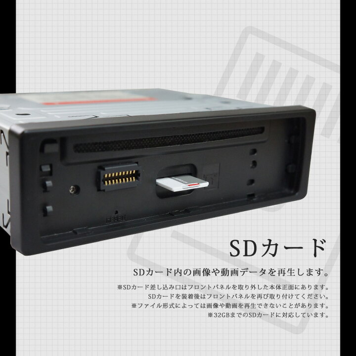 楽天市場 1din Dvdプレーヤー カーオーディオ 車載 Dvd アンプ内蔵 Fm Cd Sd Usb Cprm対応 Aux Mp4 あす楽 送料無料 619d ドライブワールド