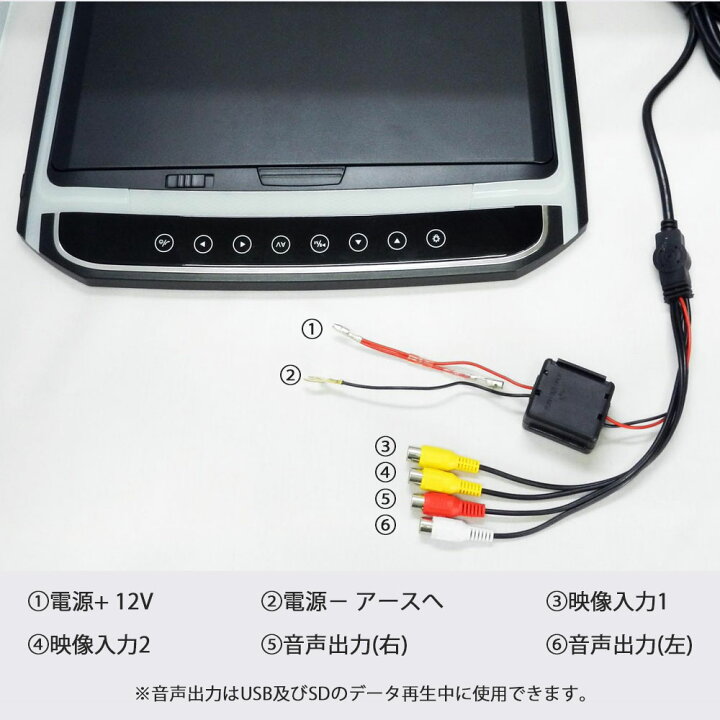 楽天市場】フリップダウンモニター 10.2インチ 高画質 10インチ FullHD 