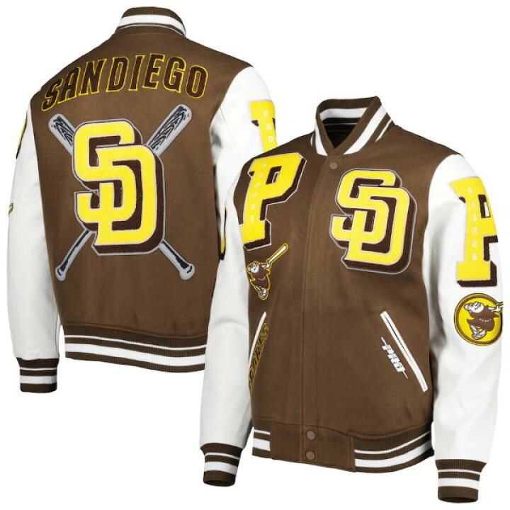 楽天市場】STARTER SAN DIEGO PADRES VARSITY SATIN FULL-SNAP JACKET  