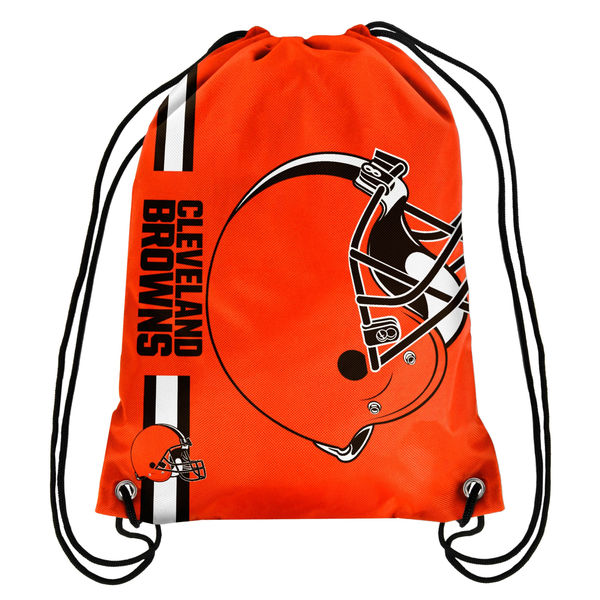 再再販 BAG78 Forever Collectibles NFL お気に入り Cleveland Browns Big Drawstring Logo 海外モデル☆US購入LANYスポーツダンサーカジュアル ナップサック Backpack