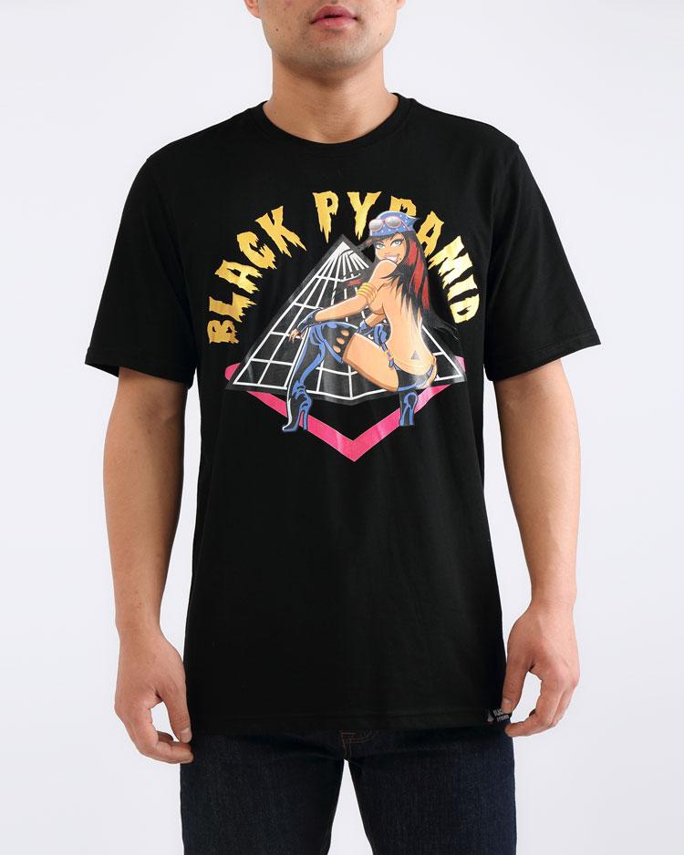 BLACK PYRAMID GIRL REP Tシャツ半袖(Y1161950)/ブラックピラミッド/クリスブラウン/AZ85★USLANYカジュアルストリートHIPHOPB系/大きいサイズ Tシャツ・カットソー