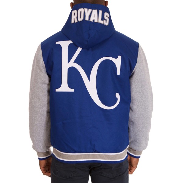 JH DESIGN Kansas City Royals ポリツイルリバーシブルジャケット/スタジャン (ROY9P3TTR6) 超特価チャンス  メンズファッション