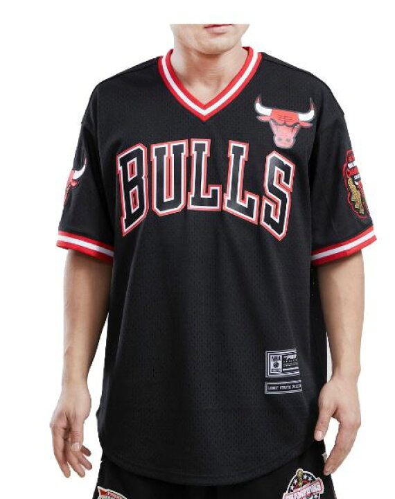 楽天市場】PRO STANDARD Chicago Bulls VネックジャージTシャツ/黒/M/L 