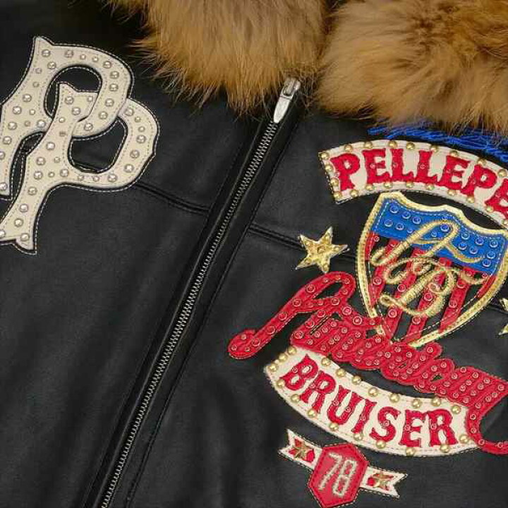 楽天市場】PELLE PELLE AMERICAN BRUISER HOODED ジャケット/レザー 