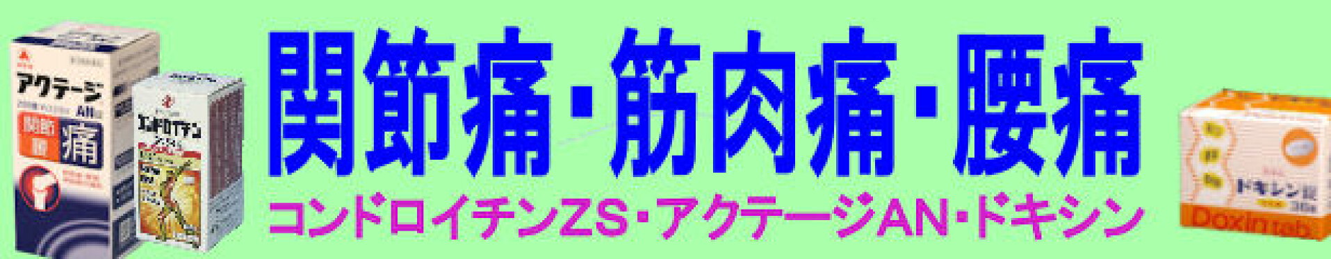 関節痛・筋肉痛・腰痛に