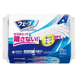 ユニ・チャーム ウェーブ フロア用ドライシート 超毛束 36枚入