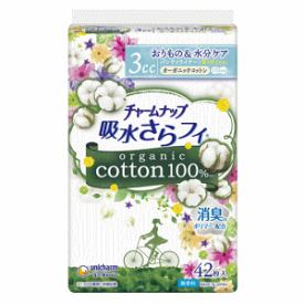 ユニチャーム チャームナップ 吸水さらフィ オーガニックコットン 無香料 3cc 42枚入