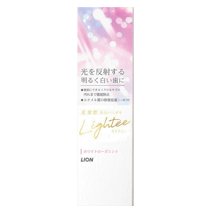 ライオン Lightee(ライティー) ホワイトニングケア ホワイトローズミント 100g 1本 ライオン 歯磨き粉 口臭予防 美白 【医薬部外品】