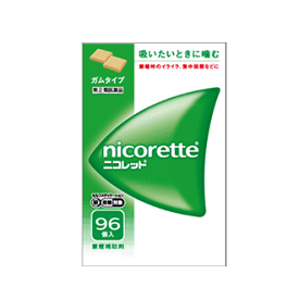 送料無料【第(2)類医薬品】アリナミン製薬 ニコレット 96コ入り×1箱 禁煙補助 ニコチンガム ★セルフメディケーション税制対象商品