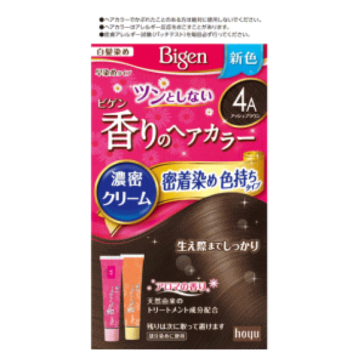Amazon.co.jp: ホーユー ビゲン 香りのヘアカラー クリーム 4A