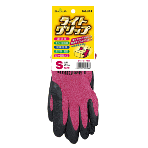 ショーワグローブ ライトグリップ Sサイズ カラー:レッド×1個 薄くてやわらかい 背抜きでムレにくい グリップ力抜群