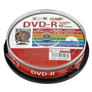 C HIDISC DVD-R 120 ^p HDDR12JCP10 10