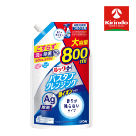 LION ライオン ルックプラス バスタブクレンジング 銀イオンプラス 香りが残らないタイプ つめかえ用大サイズ 800mL×1個 抗菌 浴槽洗剤 お風呂洗剤