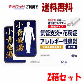 ゆうパケットで送料無料【第2類医薬品】2個セット 大峰堂薬品工業 大峰小青竜湯錠ll 60錠入り×2箱セット 花粉症対策 鼻炎 鼻水 ★セルフメディケーション税制対象商品