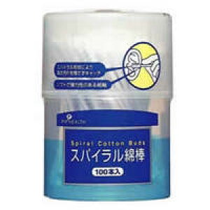 【3%OFFクーポン 10/24 20:00〜10/27 09:59迄】【送料無料】ピップスパイラル綿棒 100本入(衛生雑貨)【ドラッグピュア楽天市場店】【RCP】【△】【▲1】【□】